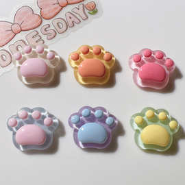 树脂饰品配件批发diy发饰奶油胶手机壳手工服饰材料透明迷你脚掌