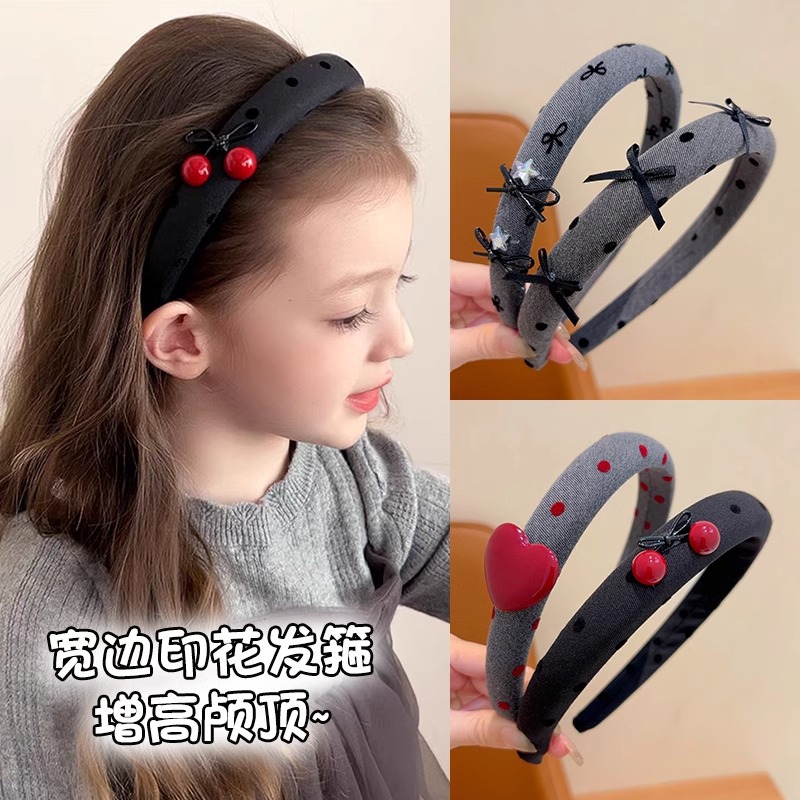 Niños lindos amor arco de pelo 2024 nuevo tipo de niña cabeza de cráneo alto brazo de cabeza de presión de cabello pasador de pelo