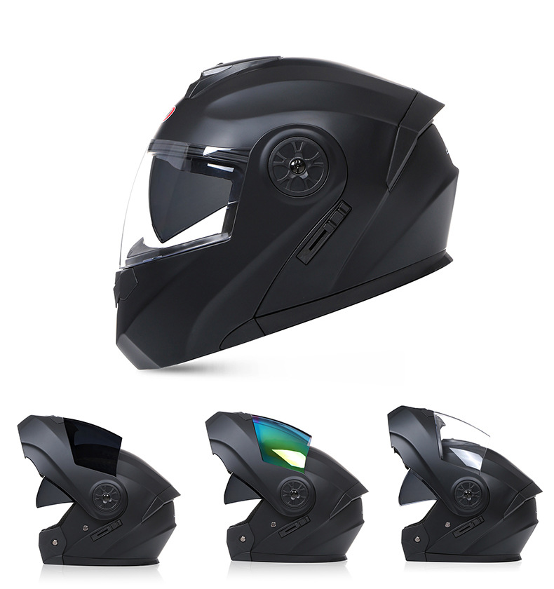 Bld Wholesale Motorcycle Full-Face Helmets, Electric Vehicle Helmets, Dual-Lens Flip-Up Helmets, Riding Half Helmets, Exclusively for Cross-Border Sales