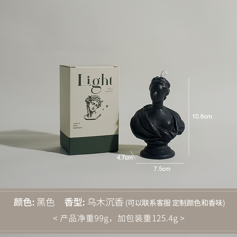 David modelado personajes perfumes decoración adornos hechos a mano atmósfera sensación vela vela vela de banano transfronteriza vela personalizada