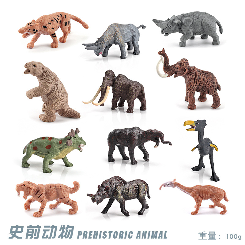 Simulación amazónica animal prehistórico modelo humano primitivo niño cognición de tiempos antiguos escenas de vida decoración