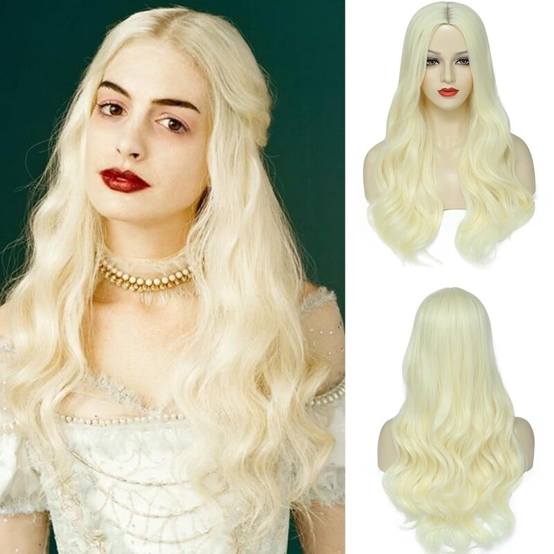 New Wig for European and American Women, Medium-Long Curly Platinum Blonde, Large Waves, High-Temperature Fiber, Fashionable Full Wig, in Stock New Wig for European and American Women, Medium-Long Curly Platinum Blonde, Large Waves, High-Temperature Fiber, Fashionable Full Wig, in Stock