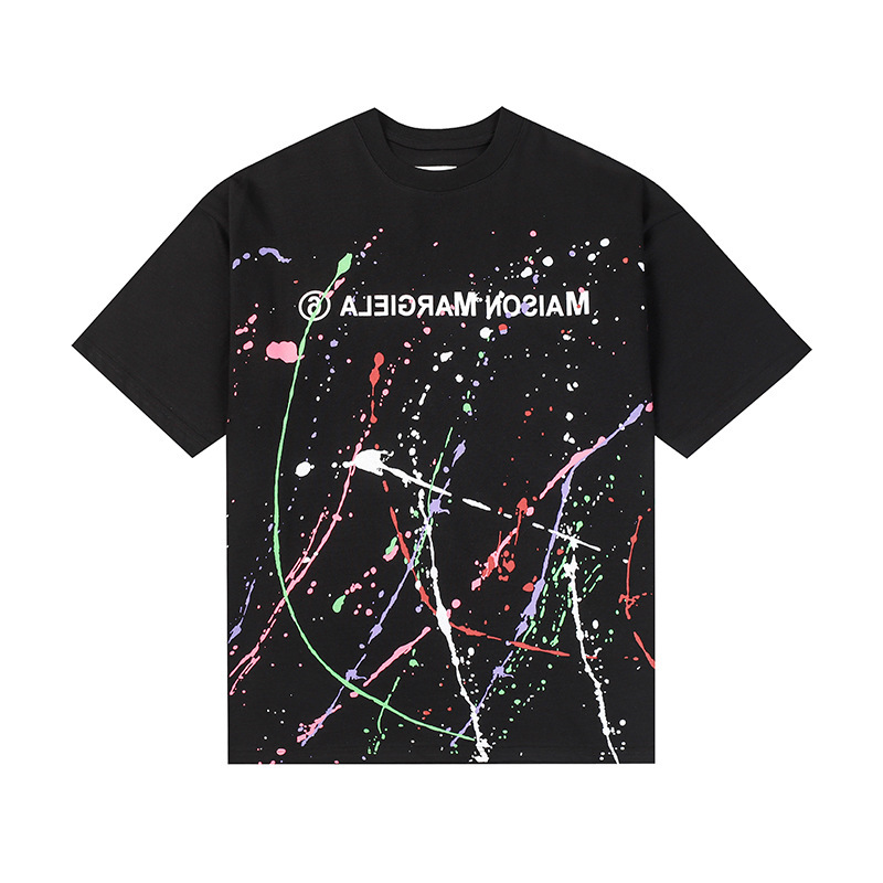 Mm6マギラtシャツ2023夏新作男女カップル服アラビア数字プリント半袖|undefined