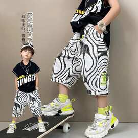 男童裤子2026夏季新款儿童韩版帅气男孩潮流运动裤百搭休闲七分裤