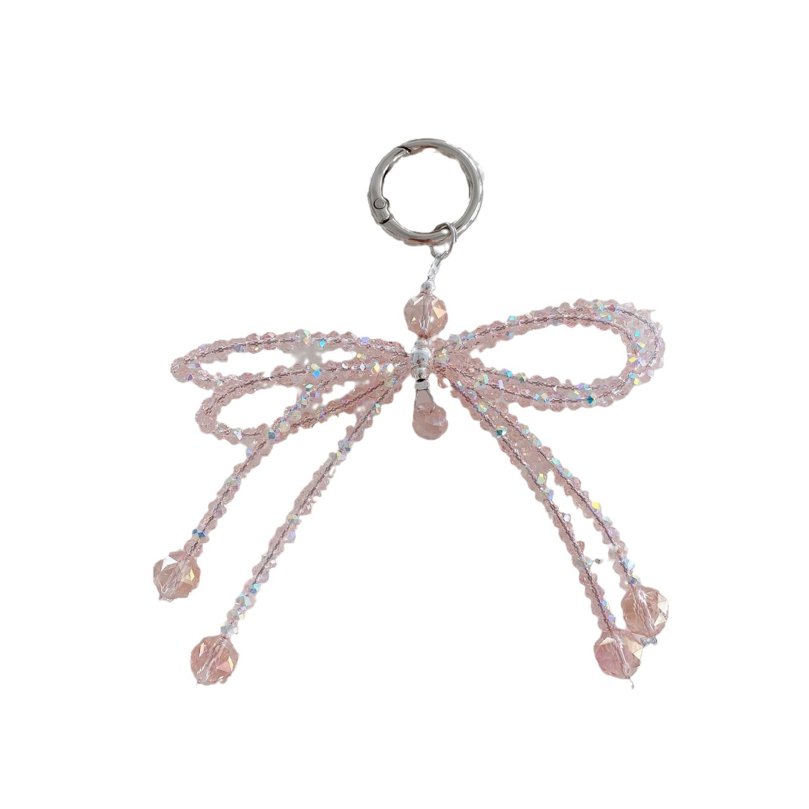 Mujeres de alta calidad hechas a mano colgante de teléfono móvil brazalete de arco de cristal pulsera de moda colgante corta mano de mano