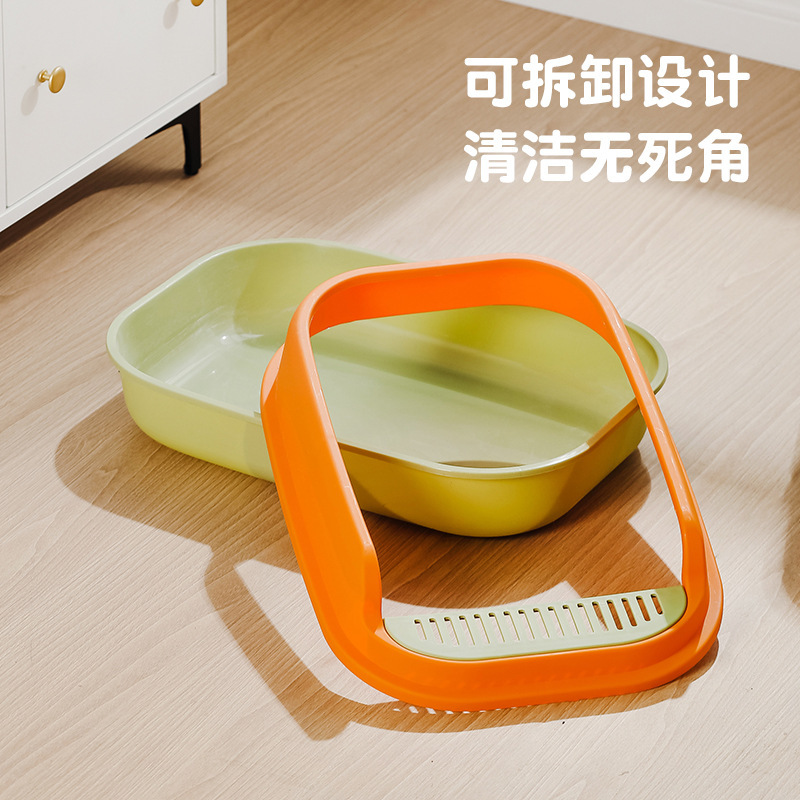 Caja de arena para gatos a prueba de salpicaduras semi-cerrado inodoro para gatos extra grande caja de arena para gatos desodorante caja de arena para gatos suministros para gatos