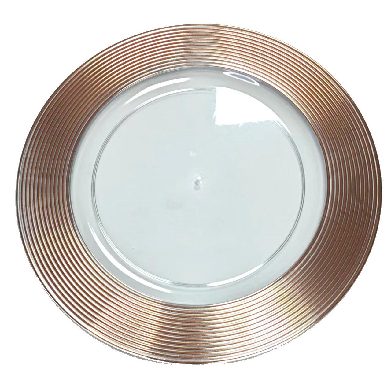 Ventas calientes transfronterizas placas de carga europeas fiesta banquete de boda restaurante occidental alta transparencia decoración placas de trabajo