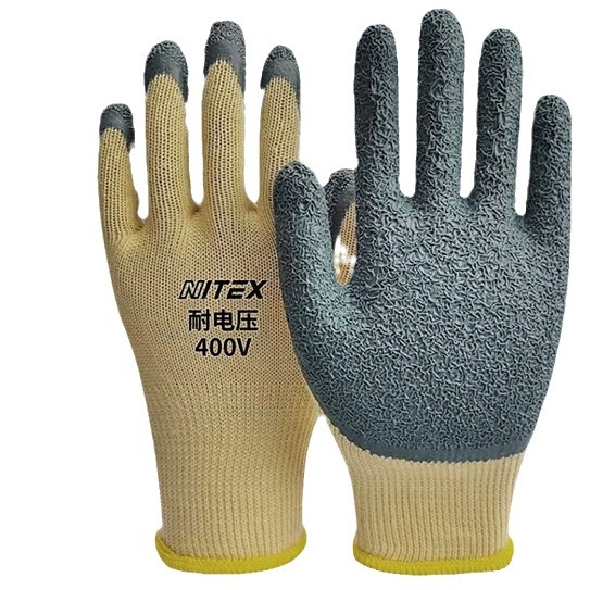 Guantes de goma de aislamiento de baja tensión genuinos NITEX 400V resistentes al desgaste guantes de aislamiento eléctrico para operaciones seguras