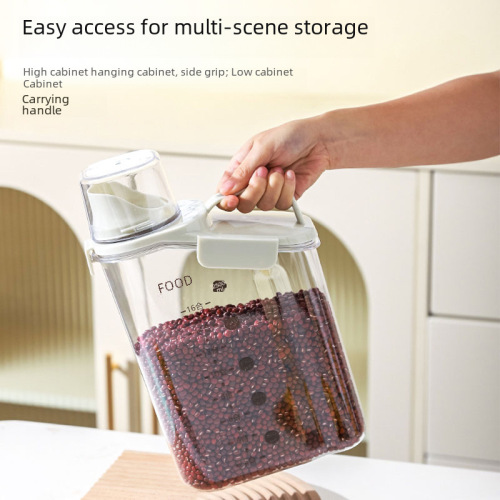 Sealed grain storage bucket, household grain storage bin, rice storage bucket, kitchen storage sealable canister