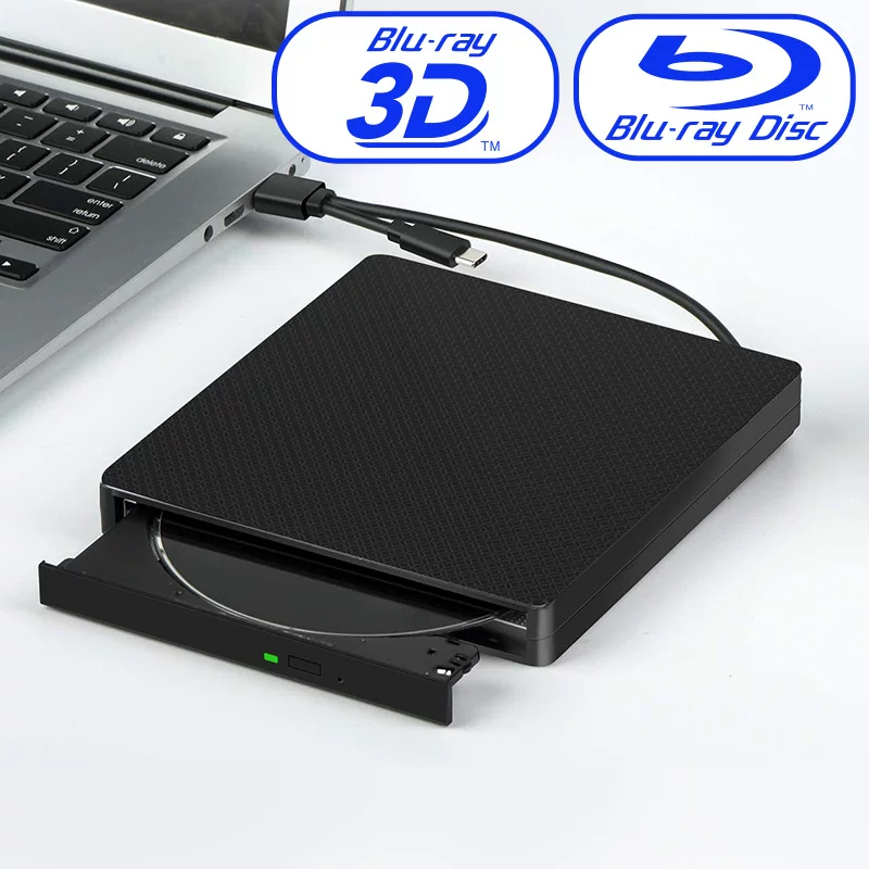 Computer external USB3.0 Blu -ray burning machine supports 3D BD DVD CD -ROM Reading Note This desktop