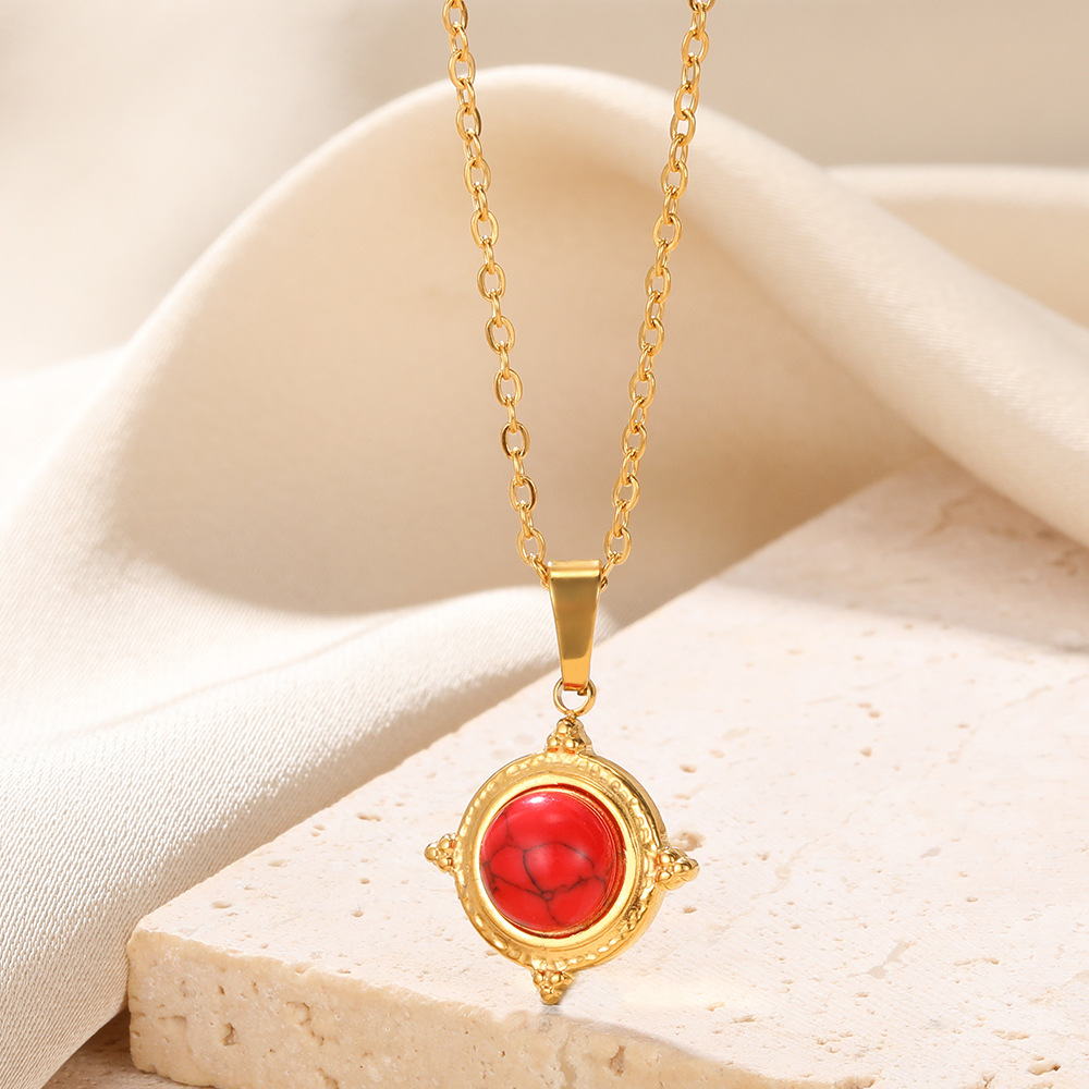 20g Weight 0.03µm-0.05µm Gold Plating Thickness PVD Coated Gold Plating Process Lobster Trigger Clasp Closure Clasp Closure Type 18K Real Gold Plated Plating Material 304 Stainless Steel Pendant Material Natural Stone, December Birthstone Turquoise Inlay Material Pendant Necklace Classification 304 Stainless Steel Chain Material 1 Piece Quantity Holiday, Daily Occasion 304 Stainless Steel Material Geometric Pattern Women's Gender Retro, Classic Style Style Waterproof Non Tarnish, Plating, Inlay Craft PVD Coated Real Gold Plated Geometric Titanium Steel Retro Classic Style Waterproof Non Tarnish Titanium Steel Lobster Trigger Clasp Closure Pendant Necklace 19