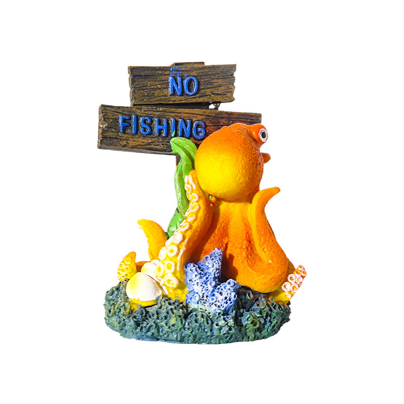 Genuino caballito de mar cocodrilo delfín pez feo acuario paisajismo pecera decoración decoración artesanía resina paisaje submarino