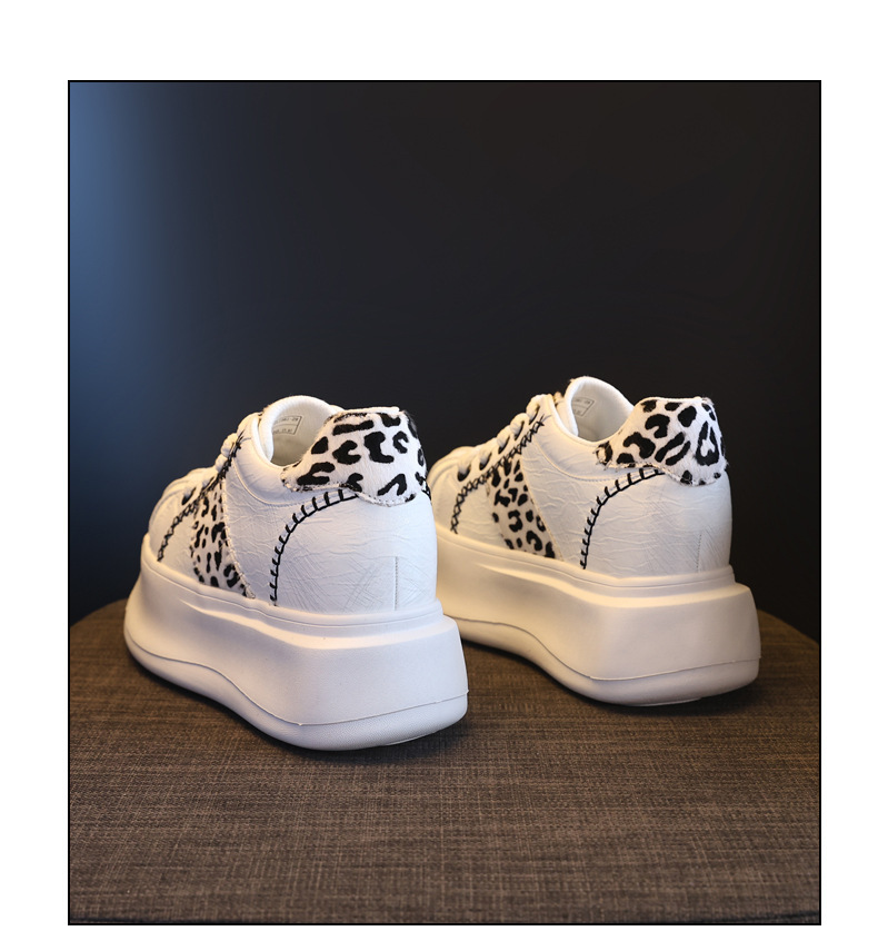Giày sneaker nữ đế dày tăng chiều cao phong cách thể thao — Trắng hồng chi tiết 20