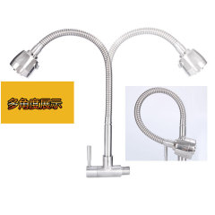 K9HX批發304不鏽鋼入牆壁式水龍頭廚房 洗菜碗盆水槽萬向管龍頭單