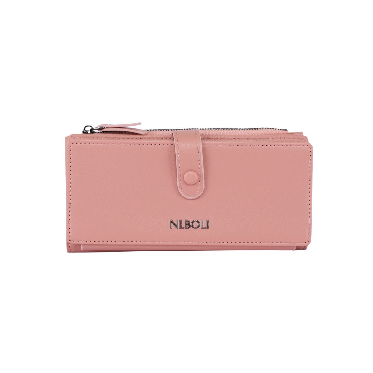 La billetera de la señora Labella, billetera larga coreana PU, bolso de tarjetas multi-tarjeta de tres plegados, simple y de color sólido, bolsa de tarjetas transfronterizas de moda.