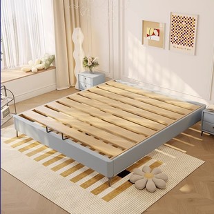 全實木榻榻米無床頭床主卧排骨架床架家用中小戶型酒店民宿落地床