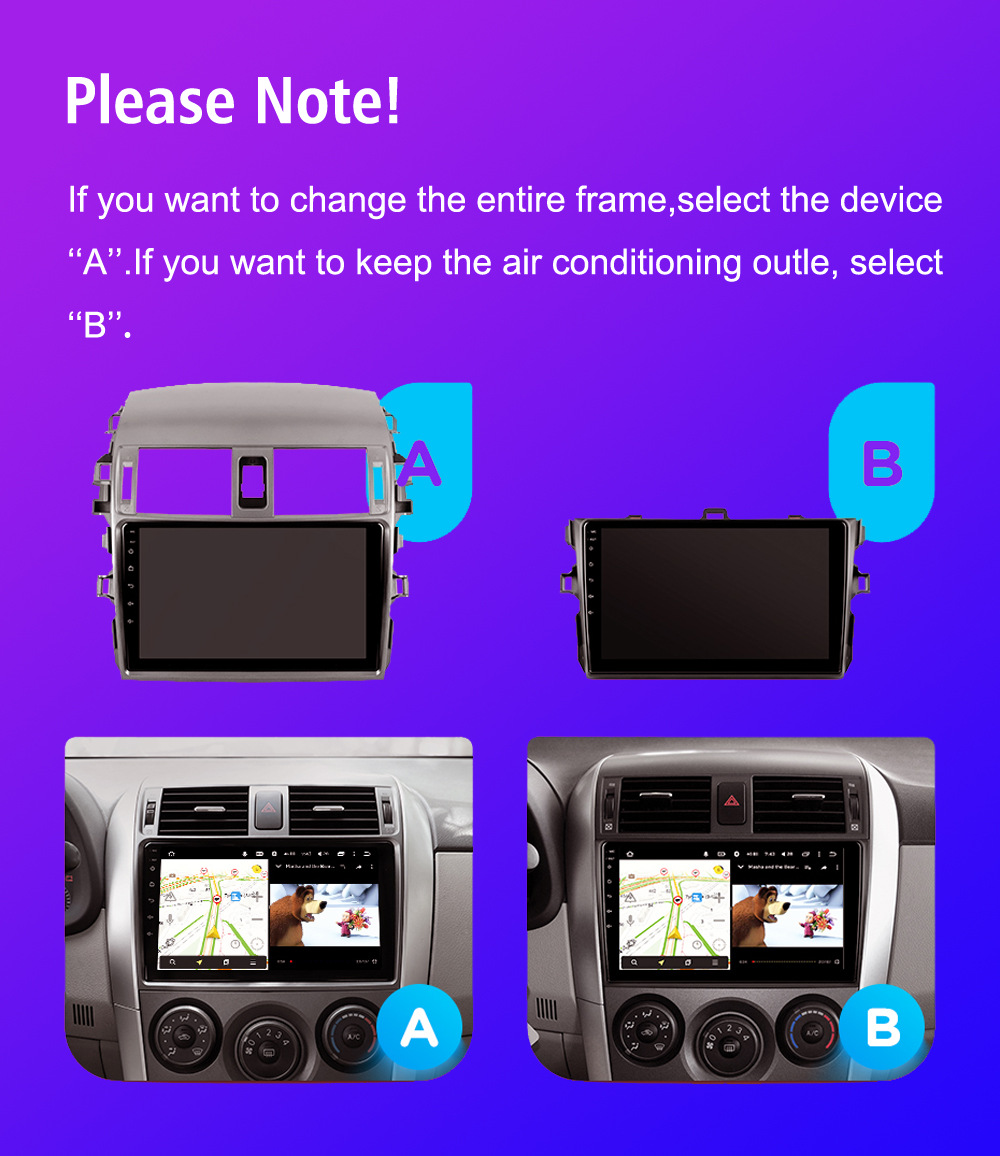 Suitable for Toyota Corolla 06-13 Gps Android Navigation System with Bluetooth and Reversing Camera Intelligent Car Machine