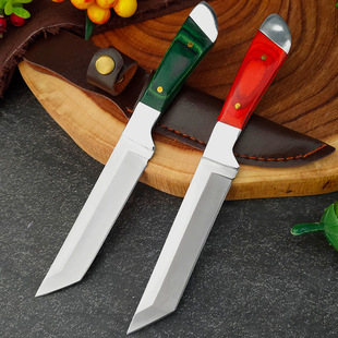 Hand-held meat eating knife steel-headed knife hand-held meat barbecue meat cutting knife fruit knife meat cutting knife field survival knife