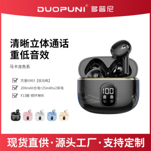 Dopney T02 binaural TWS bilateral stereo charging warehouse Bluetooth headset macaron Real Wireless Non-in-ear