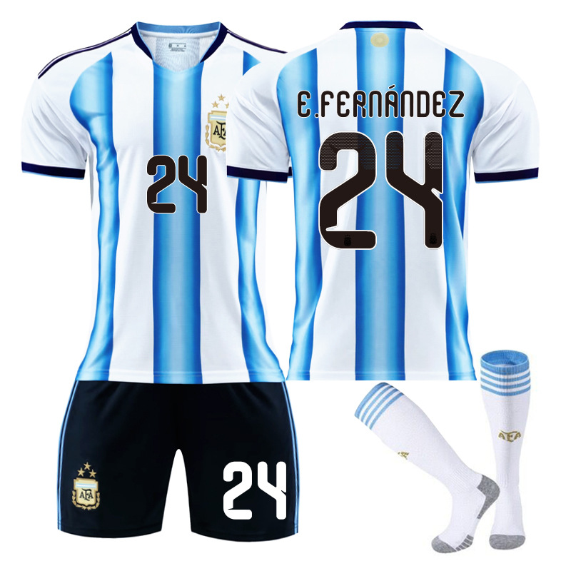Copa del Mundo 2026 Argentina Camiseta de Fútbol en Casa No. 10 Camiseta de Messi 11 Di Maria 21 Dybala