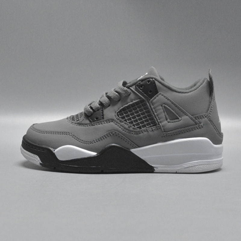 Venta al por mayor AJ4 zapatos para niños y niñas bebé Joe 4 zapatos de baloncesto niños mayores estudiantes zapatos de entrenamiento con cordones Putian zapatos de los niños Putian