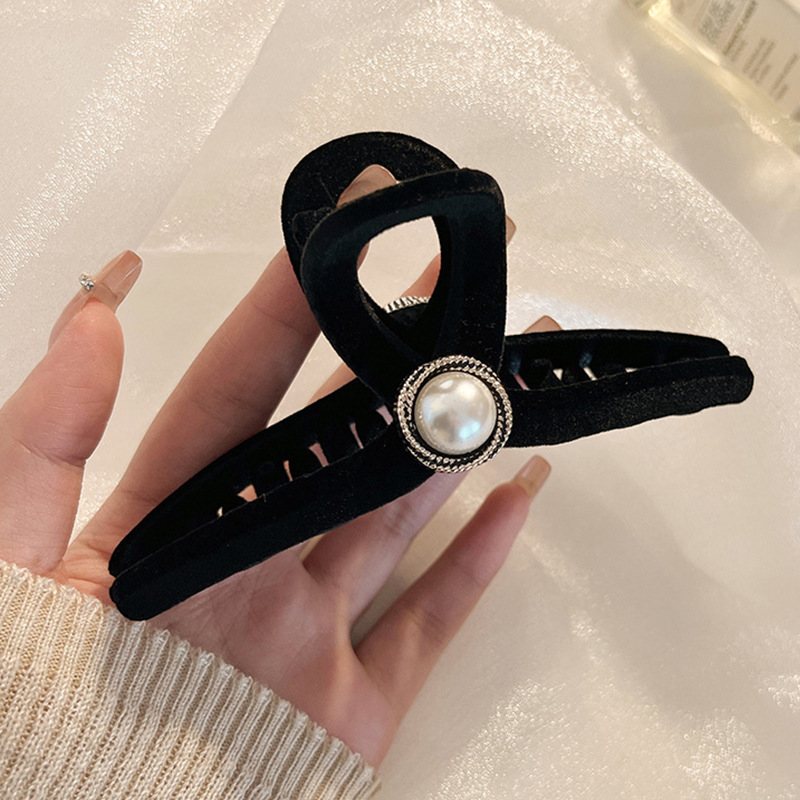 13CM 플록 처리된 실 진주