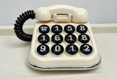 Nömrəli dayanma kartı Number Plate Retro Car Phone - moon-white-style-6-sets-of-number-stickers