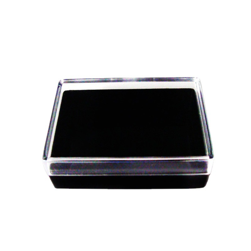 厂家直销天地盖徽章黑底透明盒-- PS塑胶包装盒--注塑方形盒