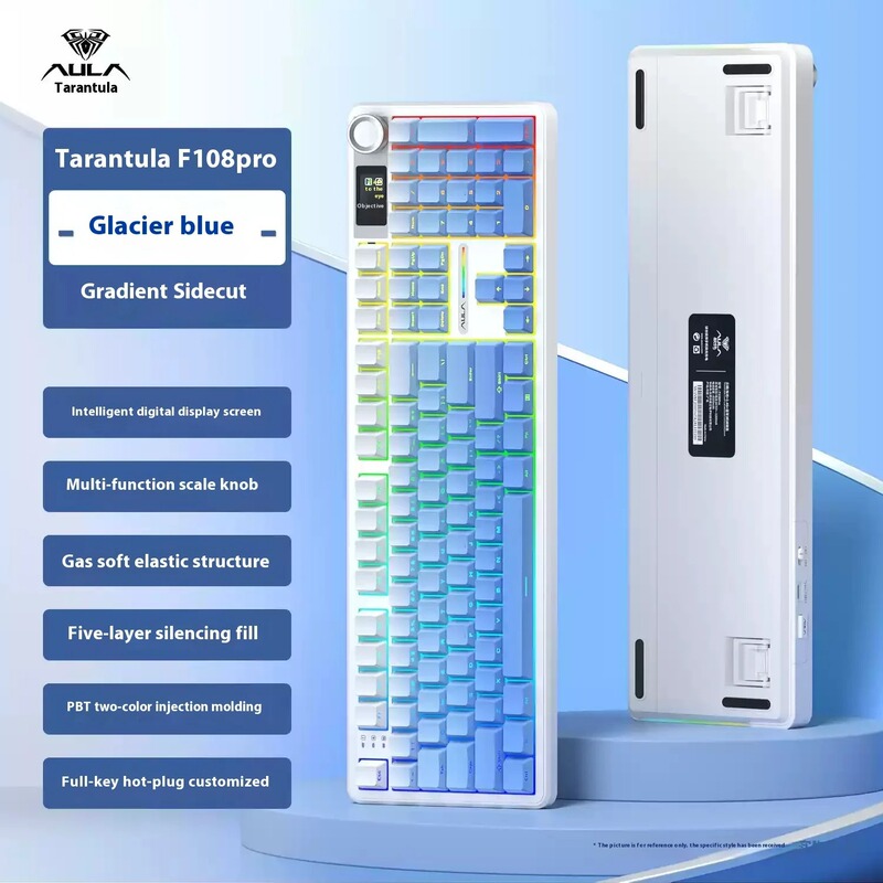 Wolf Spider F108Pro メカニカル キーボード有線カスタマイズされたゲーム e スポーツ 3 モード Bluetooth ワイヤレス RGB サイド彫刻グラデーション|undefined