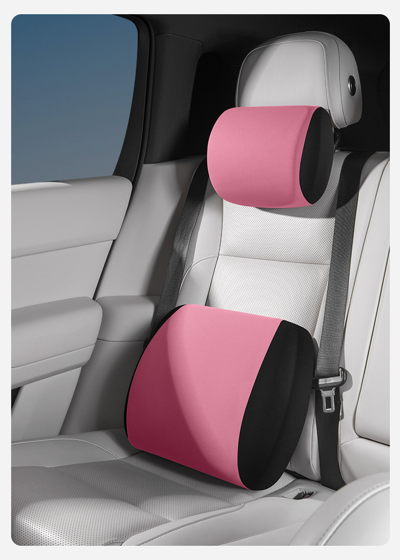 Factory-customized car massage headrest and lumbar support, electric neck pillow, electric memory foam headrest, car backrest cushion and lumbar support