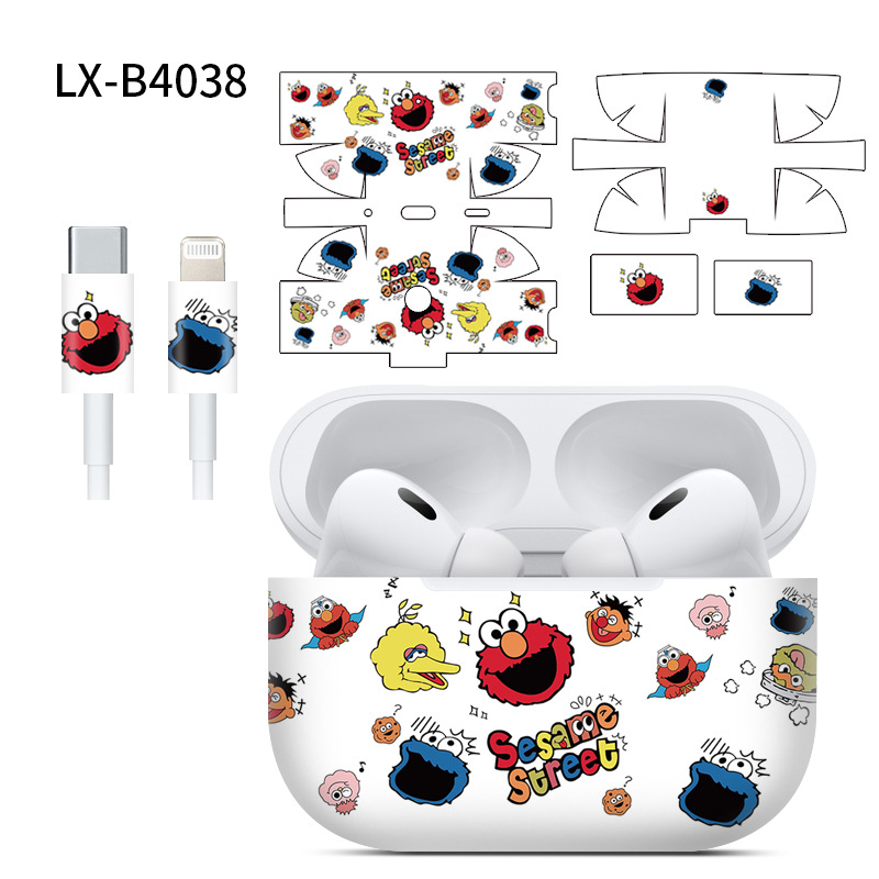 Adecuado para pegatinas de AirPods Pro2/Pro3, textura mate, película para auriculares Apple, película protectora de cobertura total