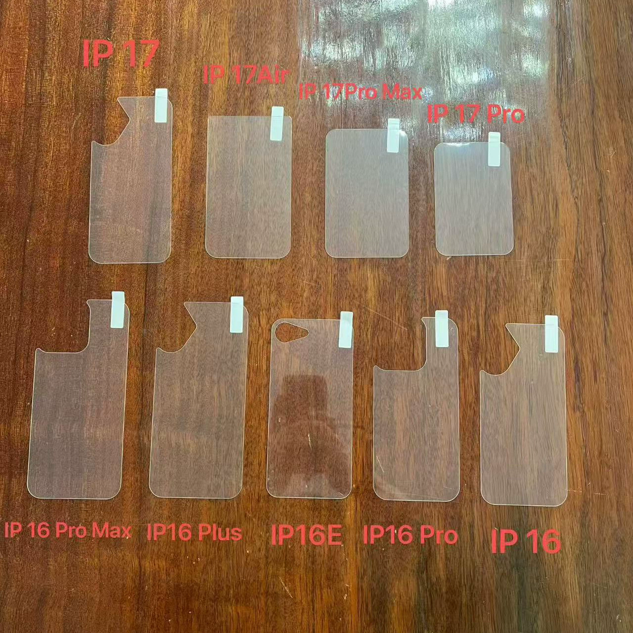Подходящая для Apple 17Pro прозрачная закаленная защитная пленка на заднюю сторону для iPhone 16Pro/13/12/11/7P, стеклянная защитная пленка на заднюю сторону
