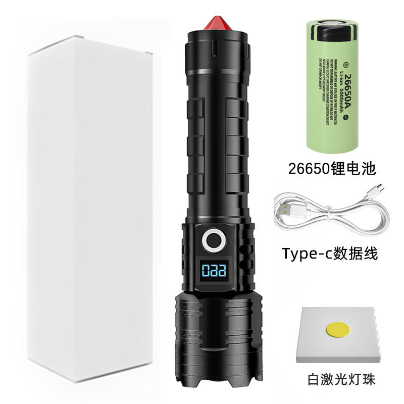 Linterna brillante transfronteriza al aire libre ventana rota martillo linterna larga resistencia luz de trabajo a prueba de explosiones reflector Linterna de mano