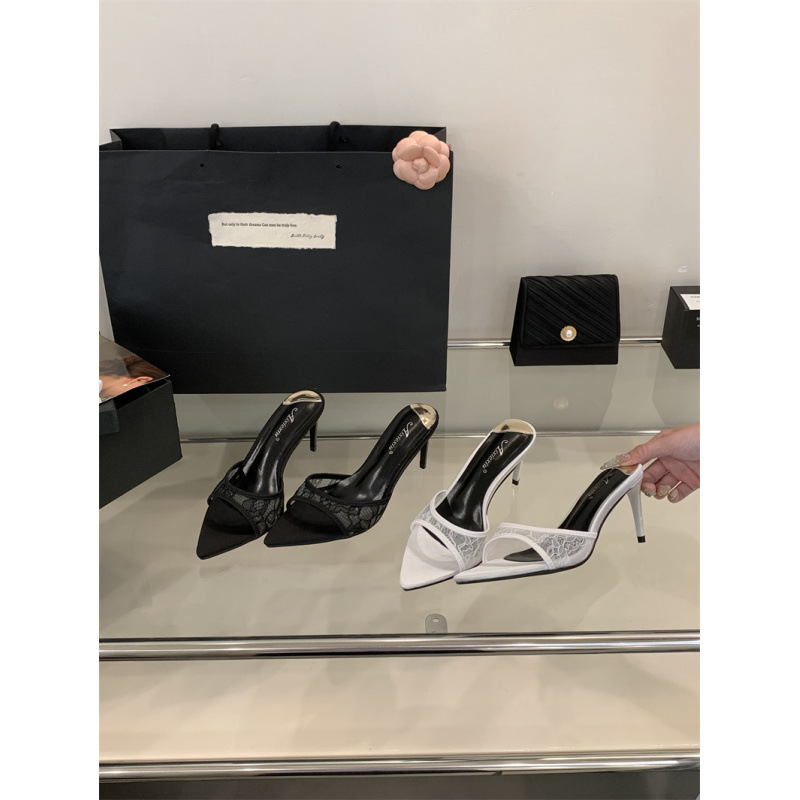 2025 summer new fashion fish mouth mesh stiletto sandals high heel stiletto sandals women's shoes 2025 summer new fashion fish mouth mesh stiletto sandals high heel stiletto sandals women's shoes