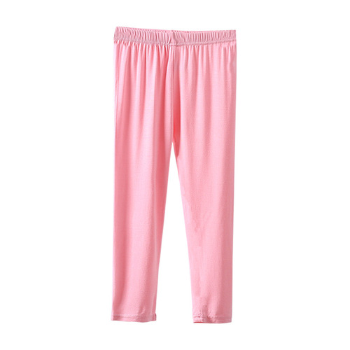 Girls' Modal Leggings Children's Pants Summer Thin White Ultra-Thin Outer Wearing Pants Girls' Baby Mosquito-Proof Pants
