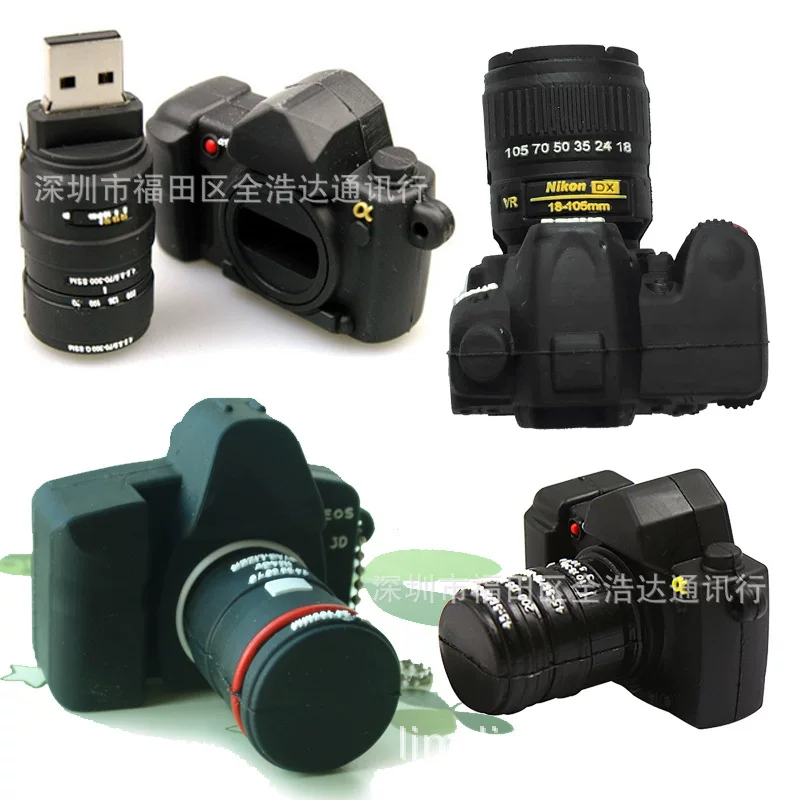 Карта USB-флешка с мультяшным дизайном, камера, 32 ГБ