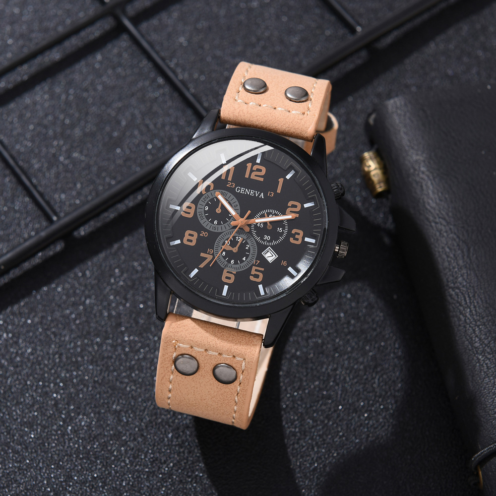 Business Solid Color Buckle Quartz Men's Watches display picture 1