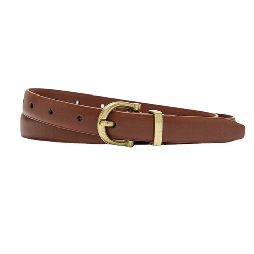 Belt women's new jeans fashion versatile decorative thin belt ins style retro gold buckle women's trouser belt trend