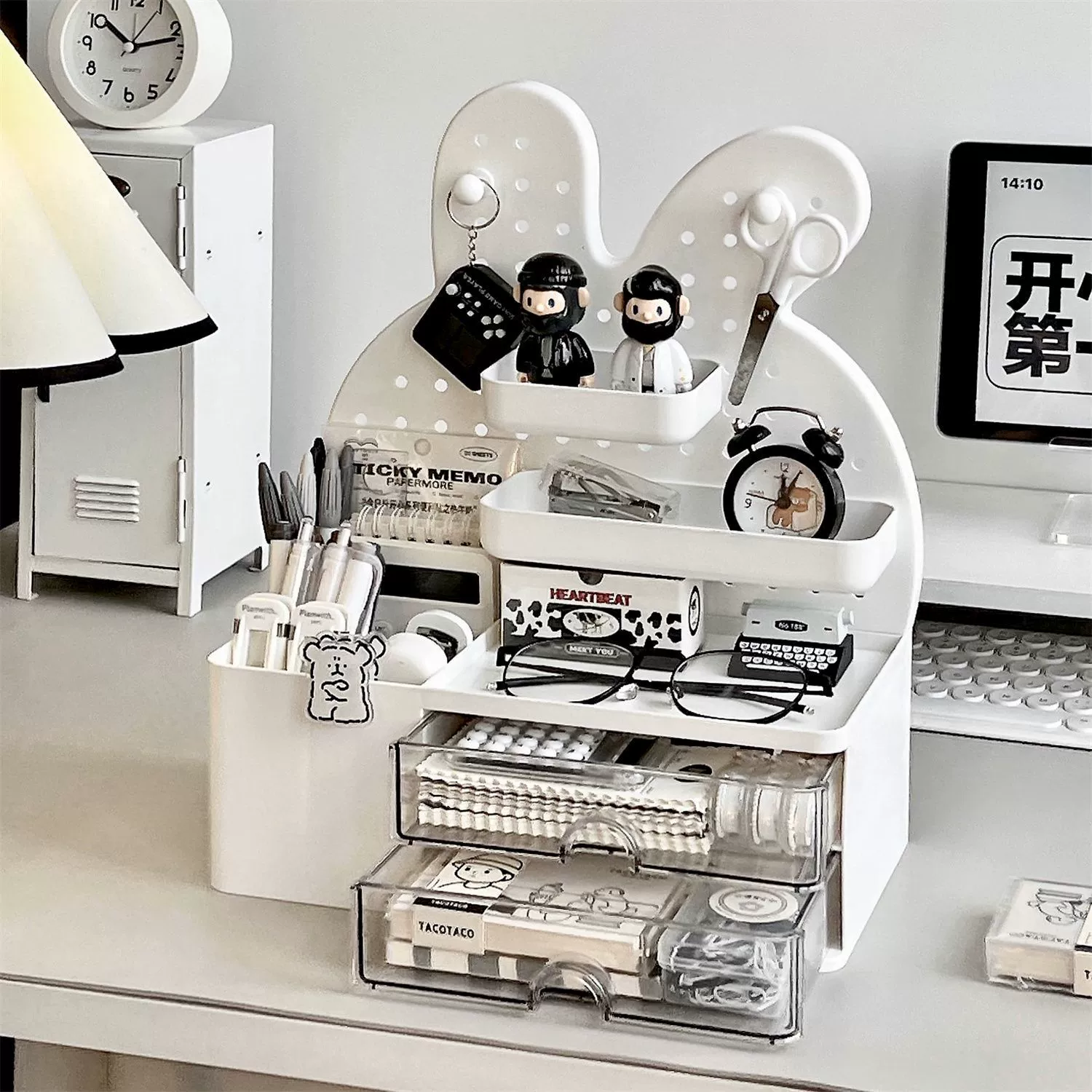 Настольная перфорированная доска для хранения, настольный ящик для хранения канцелярских принадлежностей, офисная рабочая станция, организация хороших вещей, артефакт