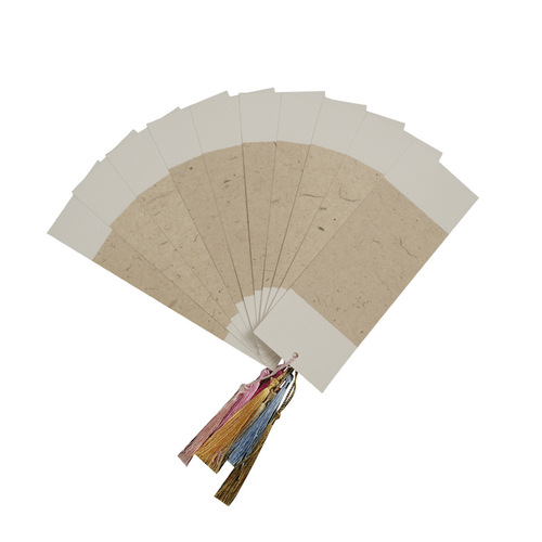 Ancient style rice paper bookmarks small regular script calligraphy painting handwritten blank cardboard cultural and creative special sprinkled gold bookmarks 10 pieces