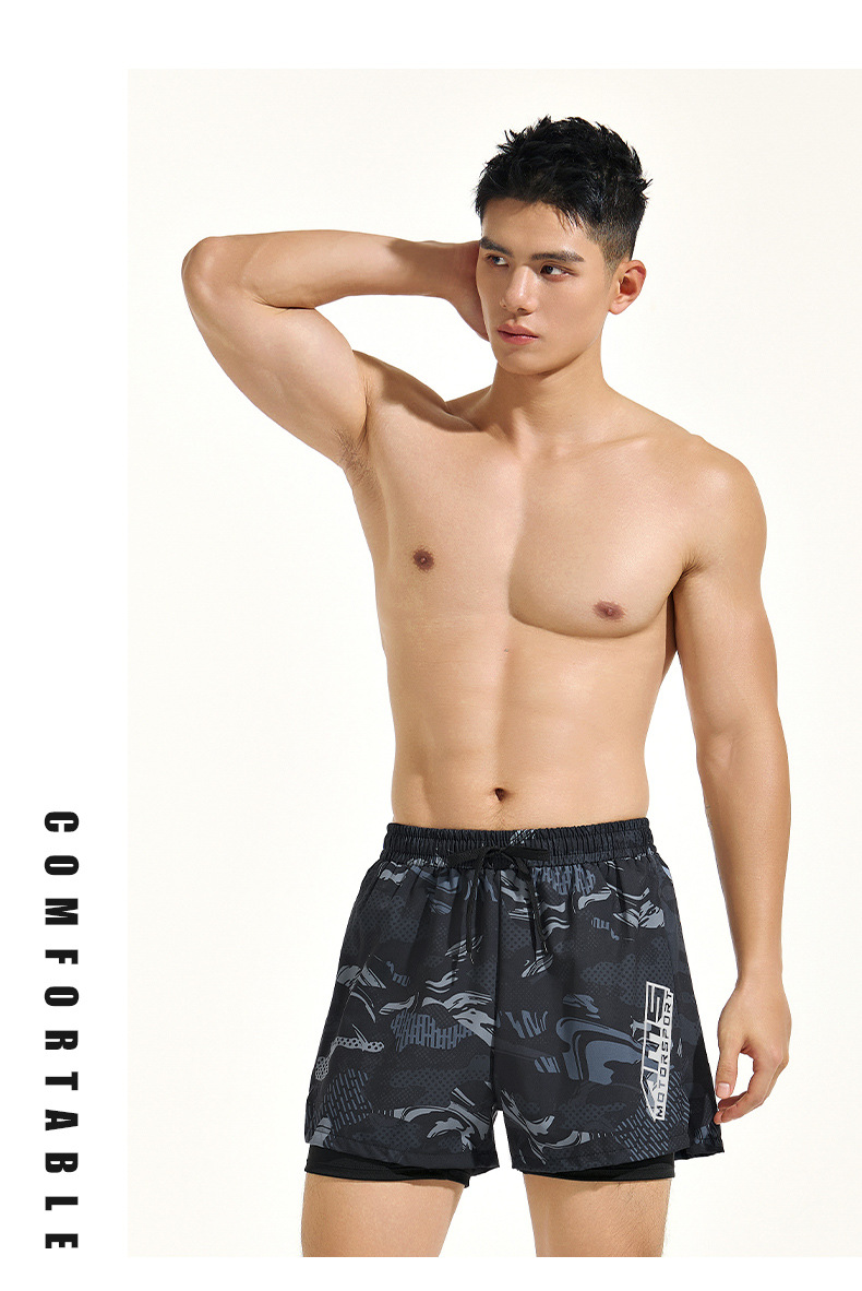 Swim Pants Pants Type 1 Piece Quantity Men's Casual Beach Vocabulary Words/Name Color Block Spandex Polyester Swim Pants