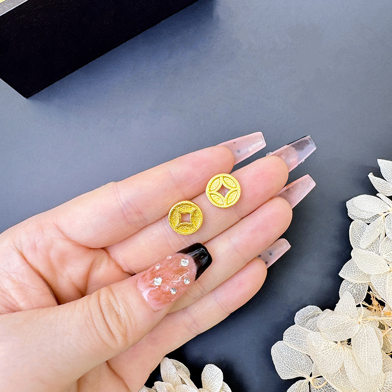 La ley antigua heredó aleación de cobre de estilo chino moneda de bronce DIY personalidad accesorios de joyería monedas retro multifacé Yiwu al por mayor image 4