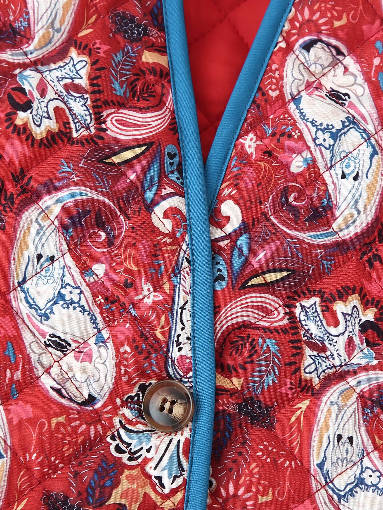 Women's clothing 2024 autumn/winter new street fashion short printed cotton jacket_voghion.com