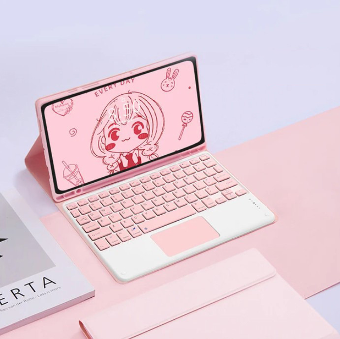 適用米タブレットPad 6/5 6S Pro12.4 bluetoothタッチキーボード赤米SE 11インチ保護カバー|undefined
