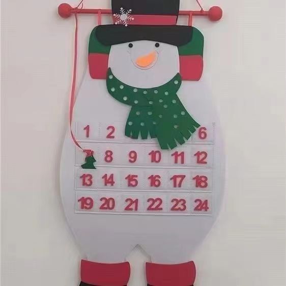 在庫ありフェルトデジタルクリスマスツリークリエイティブカウントダウンカレンダークリスマスサンタクロースヘラジカカレンダーペンダント|undefined