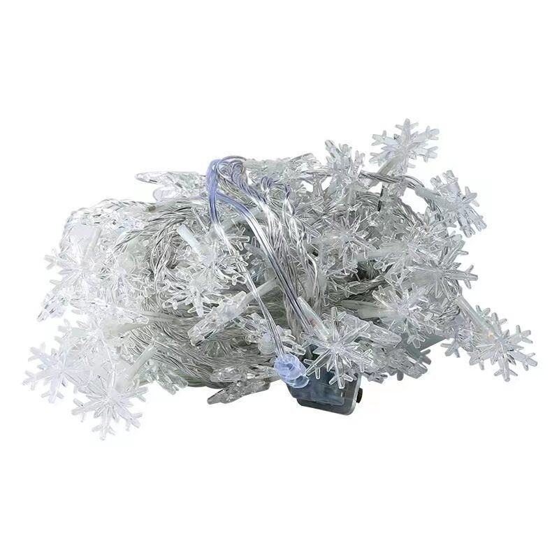 雪の結晶LEDライトストリング クリスマスデコレーション ルームデコレーション カラフルライト クリスマスツリー飾り ライトストリング 吊り下げライト クリスマス雰囲気|undefined