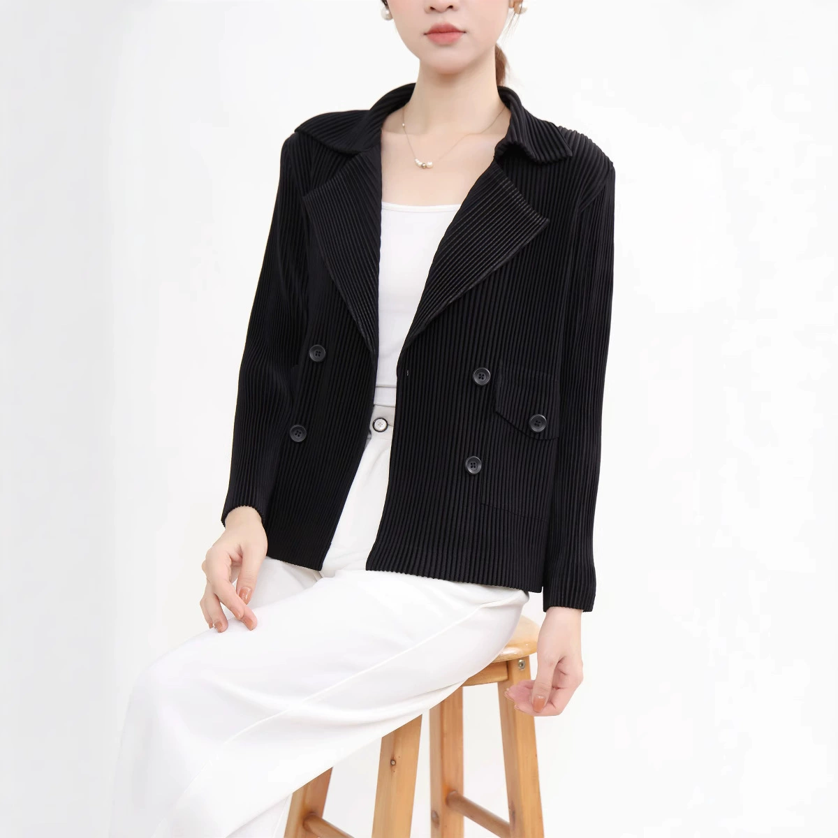 Demi-season solid cardigan for leisure