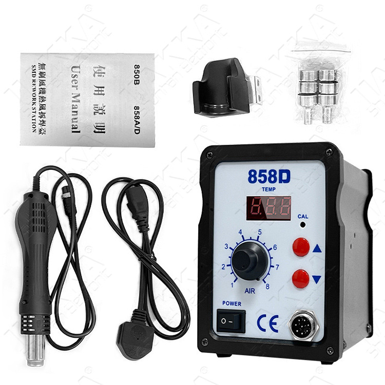 Estación de Soldadura y Desoldadura 8586, Soldador Eléctrico y Pistola de Aire Caliente Dos en Uno KADA 8582D+, Estación de Soldadura de Aire Caliente KADA para Reparación de Teléfonos Móviles
