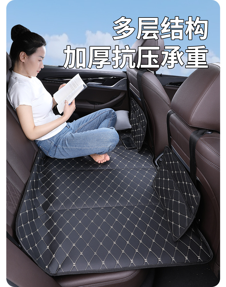 Car Backseat Hanging Folding Sleeping Pad, Rear Seat Sleeping Gadget, Car Bed, Non-Inflatable Folding Mattress for Car Use