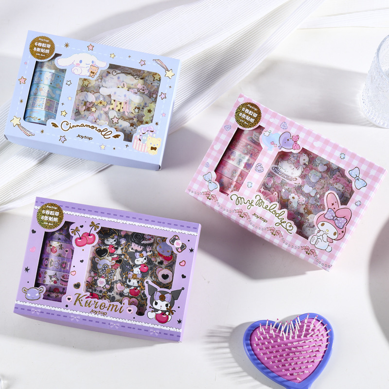 Etsuki Sanrio co-branded handbag and paper tape sticker material set gift box cute and super cute handbag decoration